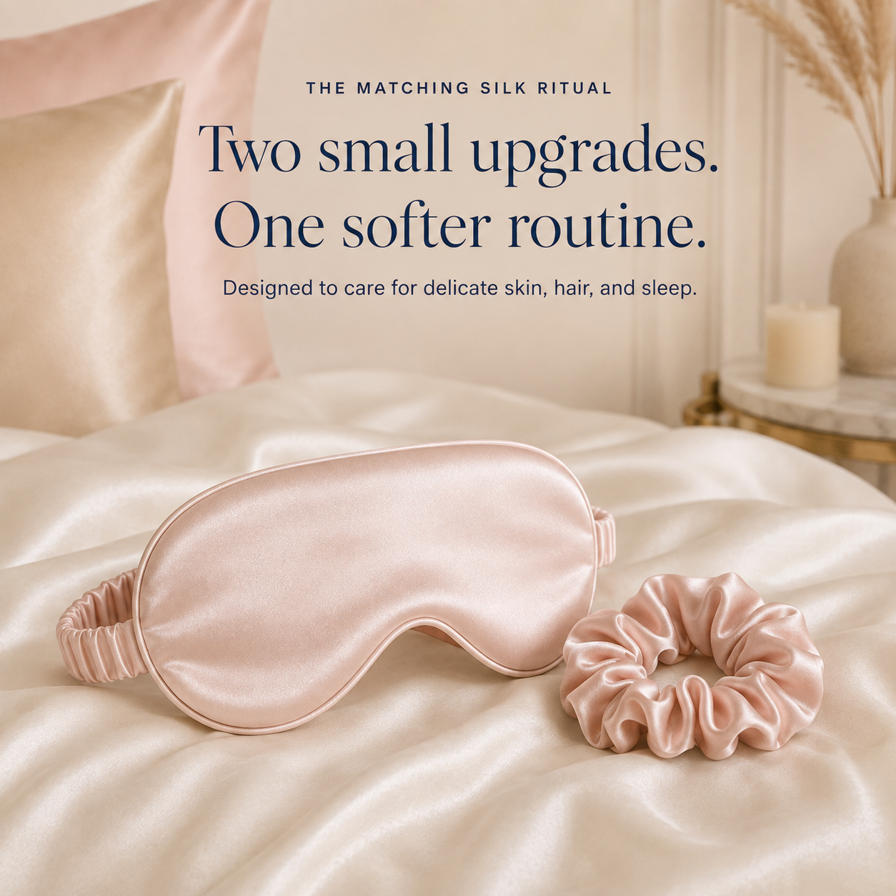 Silk Sleep mask & Scrunchie set